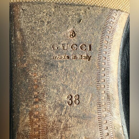 Gucci Brixton Leather Horsebit Loafers size 38 Black - Picture 12 of 14